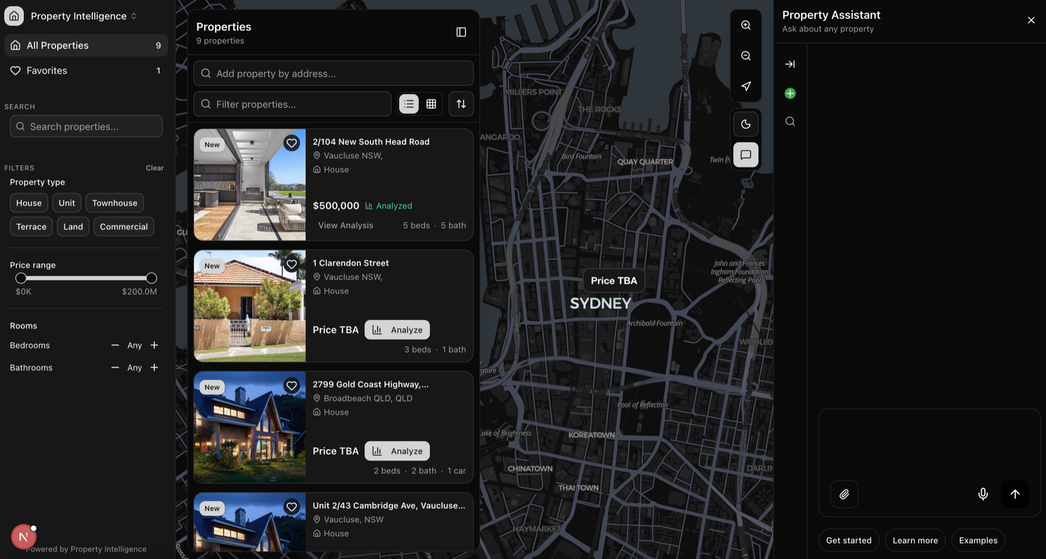 Haven property analysis dashboard