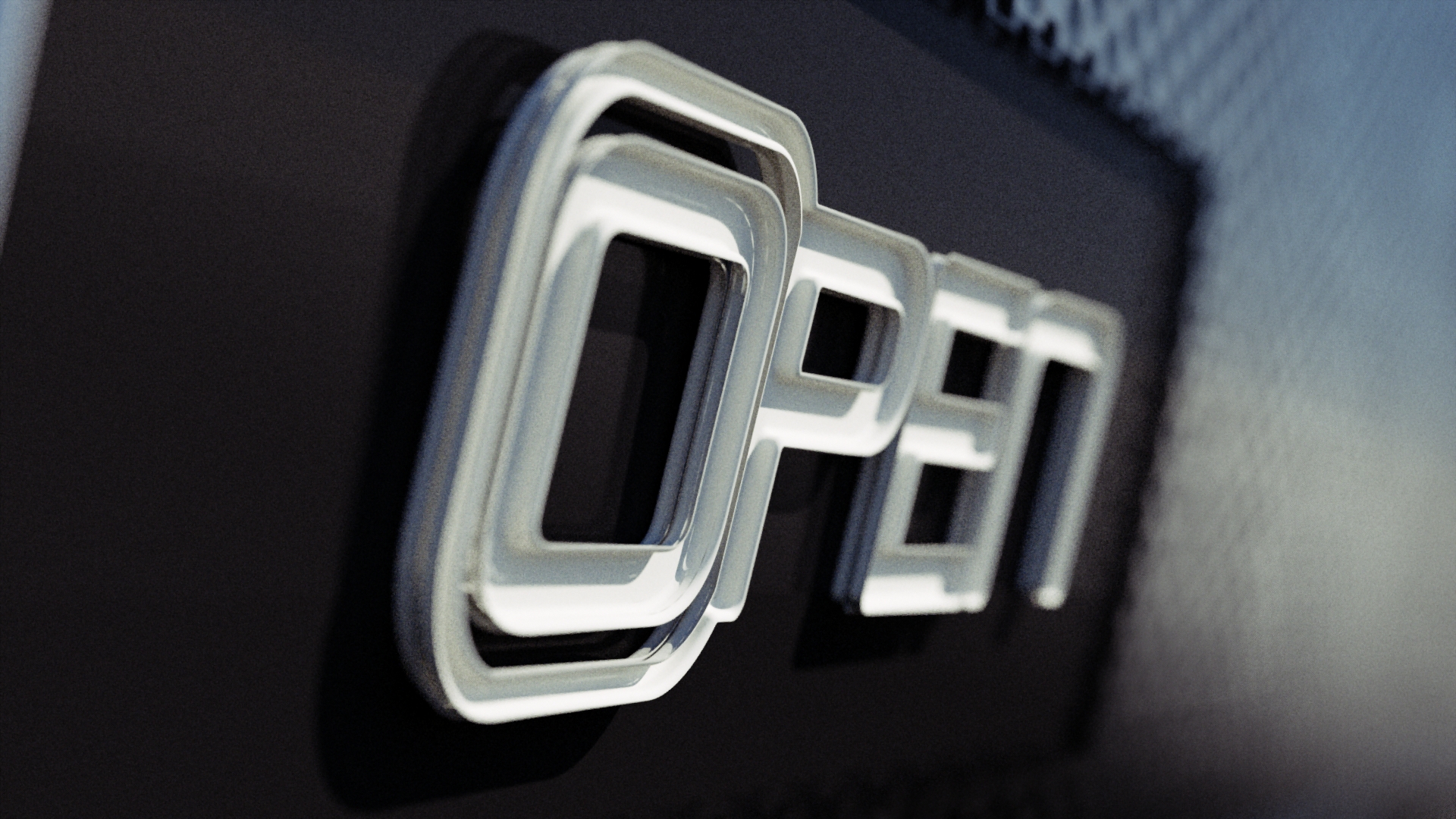 Open Drives metallic logo